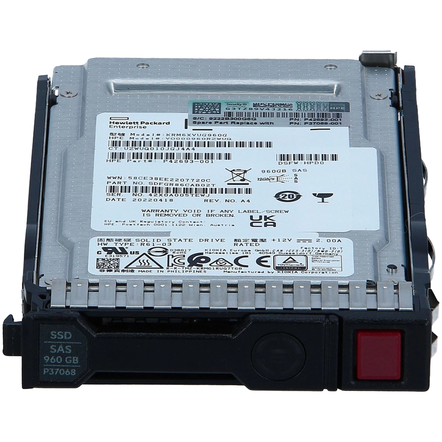 HPE P37005-B21 960 GB SSD – SATA 6 Gb/s – Enterprise