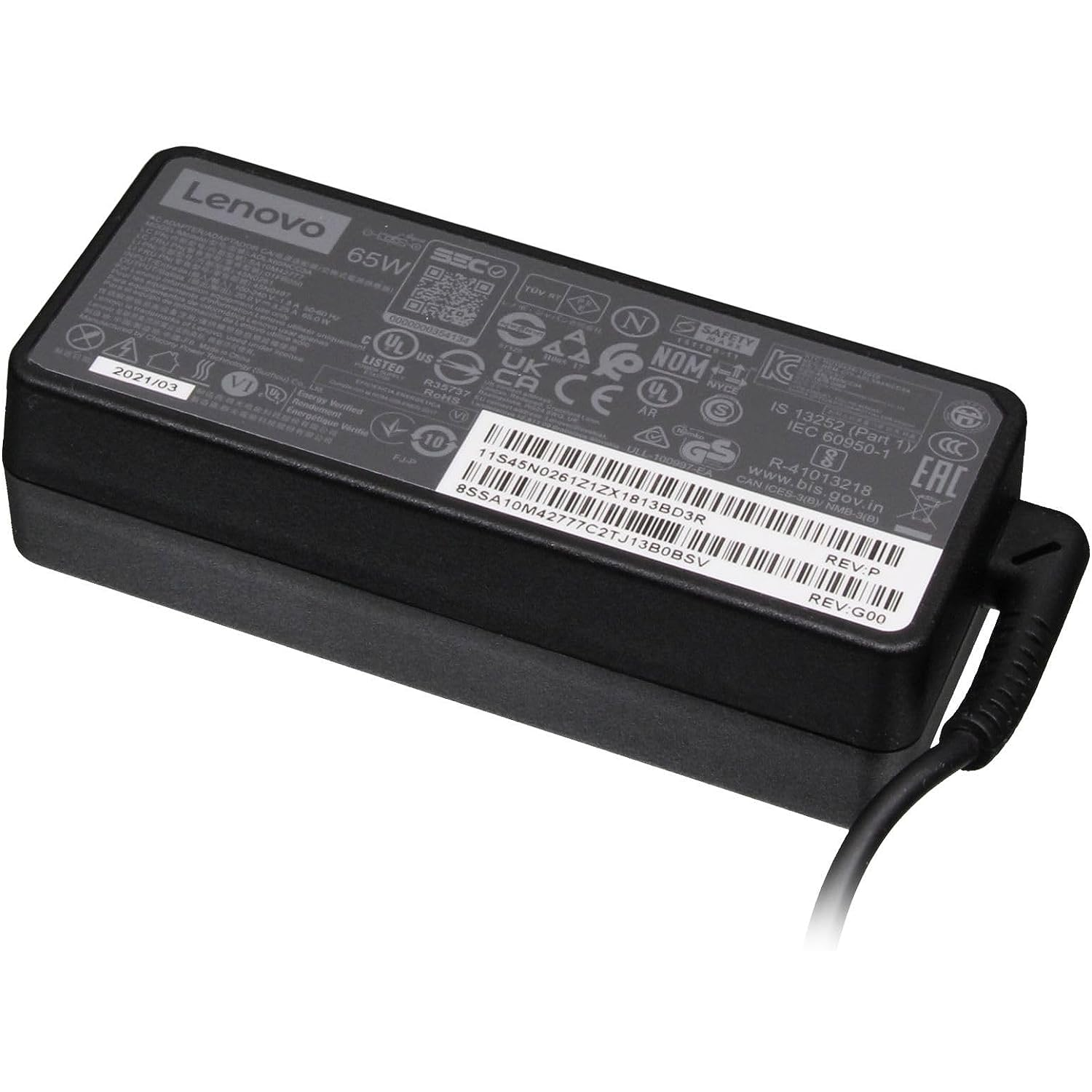 Lenovo ADLX65NCC3A 65W AC Adapter - Slim Tip - Refurbished